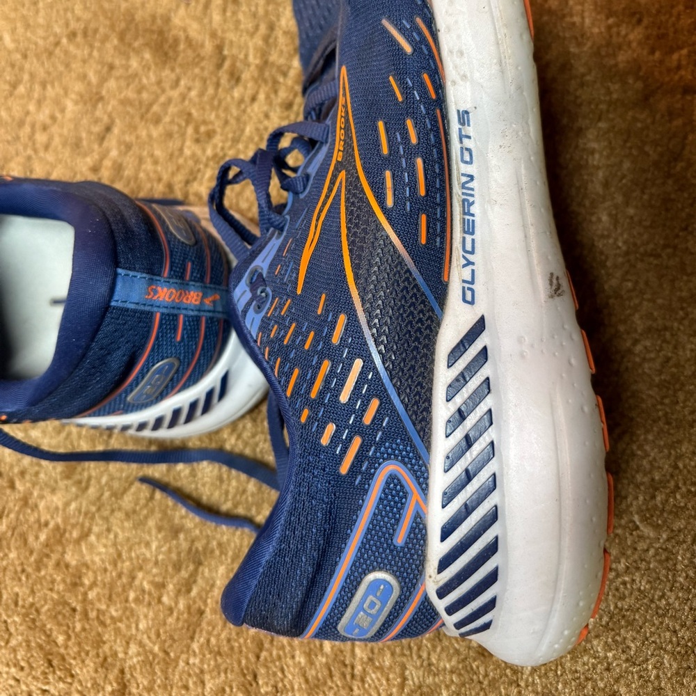 Brooks Glycerin GTS Blue and Orange Athletic Shoes Men’s Size 12